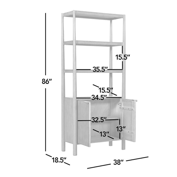 Nolan - Bookcase With Lower Cabinet - Natural