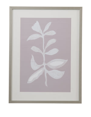 Fresh Leaves II Framed Print - Gray