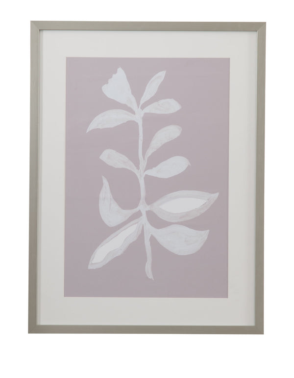 Fresh Leaves II Framed Print - Gray