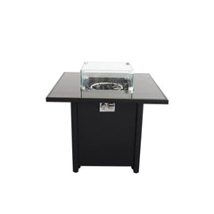 Powder Coated Fire Pit With Top - Black
