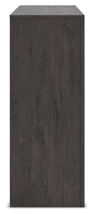 Fraluna - Six Drawer Dresser - Charcoal