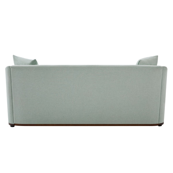 3 Seater Sofa With Wrap Around Armrests And Throw Pillows