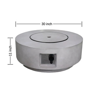 Reinforced - Propane Gas Outdoor Fire Pit Table With Lid