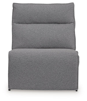 Modmax II - 8-Piece Power Reclining Sectional With LAF Press Back Power Chaise And Console - Salt And Pepper