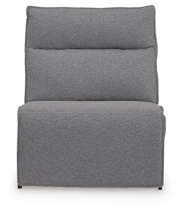 Modmax II - 8-Piece Power Reclining Sectional With LAF Press Back Power Chaise And Console - Salt And Pepper