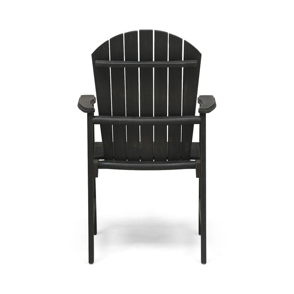 Outdoor Weather Resistant Acacia Wood Adirondack Dining Chairs (Set of 2)