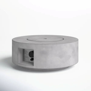 Reinforced - Propane Gas Outdoor Fire Pit Table With Lid