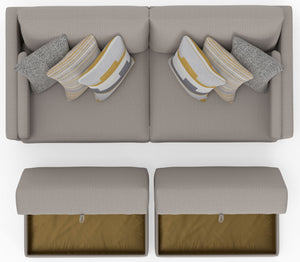 Trevor - Extra Deep Oversized Sofa With Included Storage Cocktail Ottoman