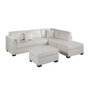 Sectional Sofa Set With Reversible Left / Right Chaise And Matching Cocktail Ottoman