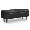 Shay - Large Square Coffee Table Storage Ottoman Mid-Century Style