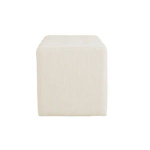 Elegant Soft Close Storage Bench Polyester Upholstery - Cream