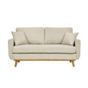 Upholstered Loveseat With Arms And Pillows