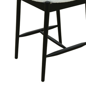 Mid Century Modern Counter Stools, Fabric Upholstered Chairs