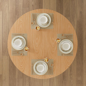 Round Dining Table With Strip Base