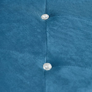 Storage Bench With Crystal Buttons And 1 Pillow For Bedroom