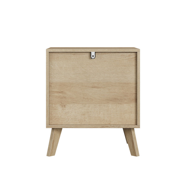 Medieval Double Drawer Bedside Table