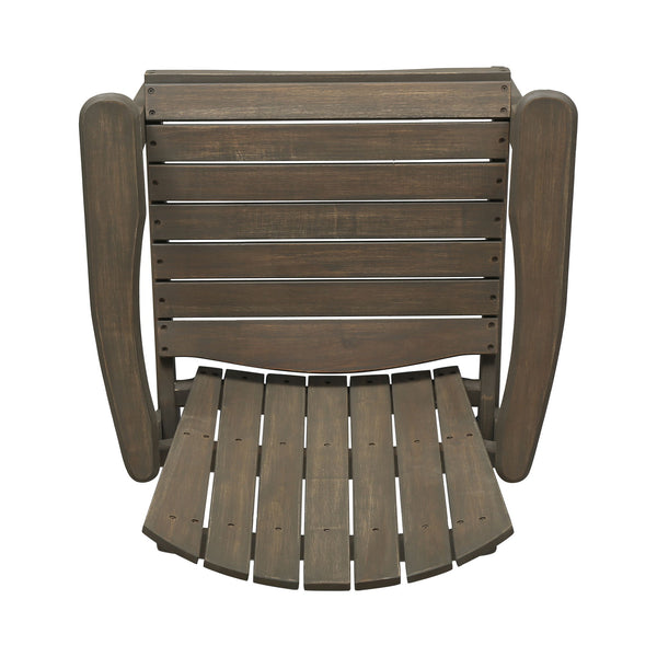 Outdoor Weather Resistant Acacia Wood Adirondack Dining Chairs (Set of 2)