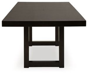 Neymorton - 7 Pc. - Rectangular Extension Table, 6 Side Chairs - Dark Grayish Brown