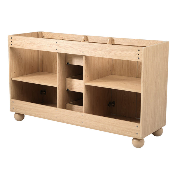 Bathroom Vanity Cabinet Only, 3 Drawers 4 Doors, Soft Close, Adjustable Shelf - Wood