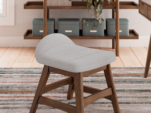 Lyncott - Home Office Desk Chair - Light Gray / Brown