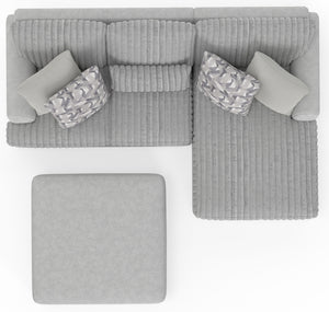 Titan - Sectional With Comfort Coil Seating, Cocktail Ottoman And Accent Pillows Included