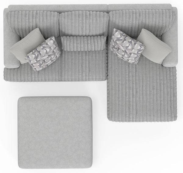 Titan - Sectional With Comfort Coil Seating, Cocktail Ottoman And Accent Pillows Included
