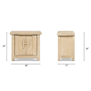 Rowan - 2 Door Cabinet - Light Natural Brown
