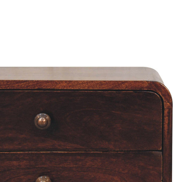Curved Wall Mounted Bedside Nightstand