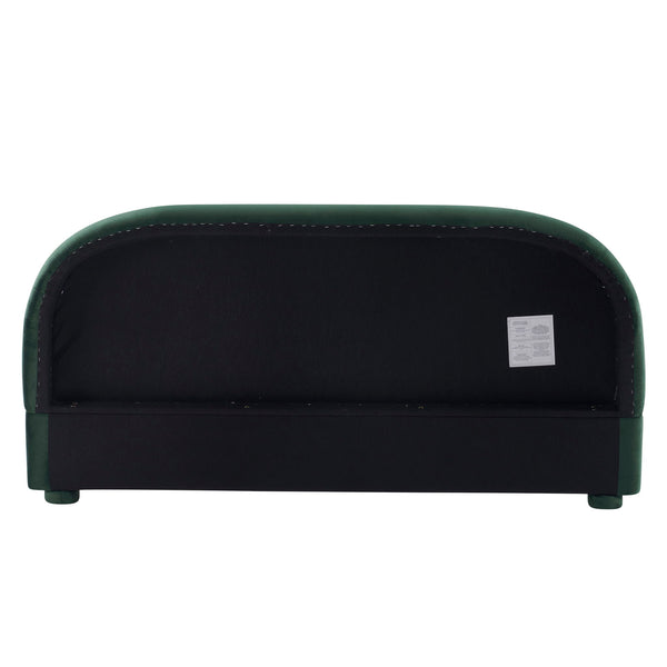 Upholstered Simple Modern Bedroom Bed With Curved Headboard