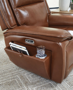 Healy Pier - Power Recliner / Adj Headrest - Chocolate