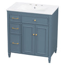 Freestanding Bathroom Vanity With Sink, Soft Close Door, Tip Out Drawer