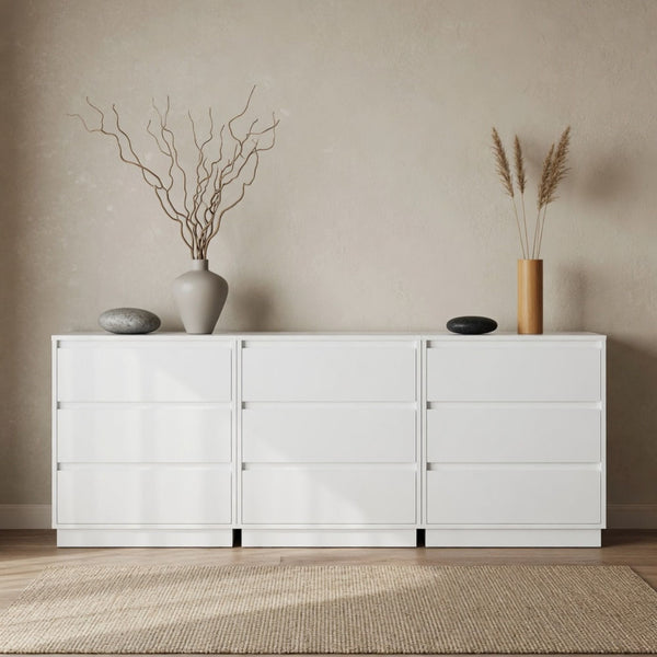 3 Drawer Nightstand, Bedroom Side Table