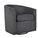 Swivel Accent Chair With U Backrest, Plush Cushion Living Room Furniture