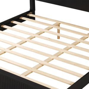 Fluted Platform Bed Frame, No Box Spring Needed