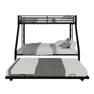 Bunk Bed For Kids, Convertible Frame With Ladders & Guardrail