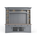Americana Modern - TV Console with Hutch, Backpanel and LED Lights