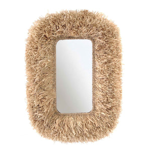 Palm - Sisal Rectangular Wall Mirror - Natural