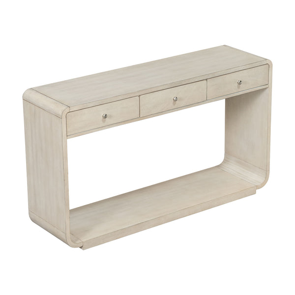 Console Table With 3 Drawers And Display Shelf