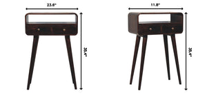 Solid Wood Curved Console Table