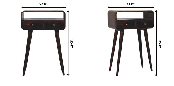 Solid Wood Curved Console Table