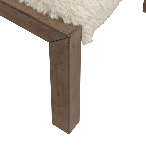 Broadmore - Upholstered Console Stool - Cobblestone Brown