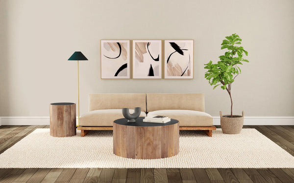 Eartha Canvas Art (Set of 3) - Beige / Black