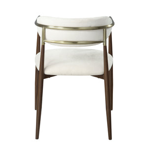 Clayten - Arm Chair (Set of 2) - Brown Oak / Off White