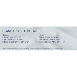Linens - Tempur Luxe Egyptian Cotton Sheet Set - Sleepy Blue