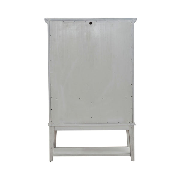 River Place - Bar Cabinet - Riverstone White & Tobacco