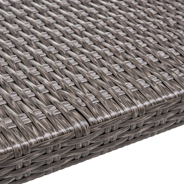 Savannah - Outdoor Wicker And Ottoman - Gray