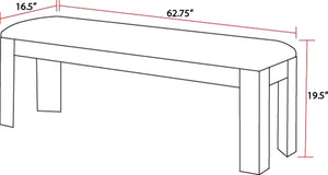 Cedar Fork - Dining Bench - Smoked Arabica