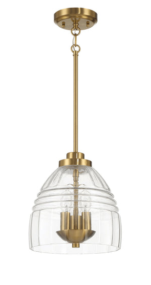 Ember - 3 Candle Lights Chain Pendant - Clear / Gold