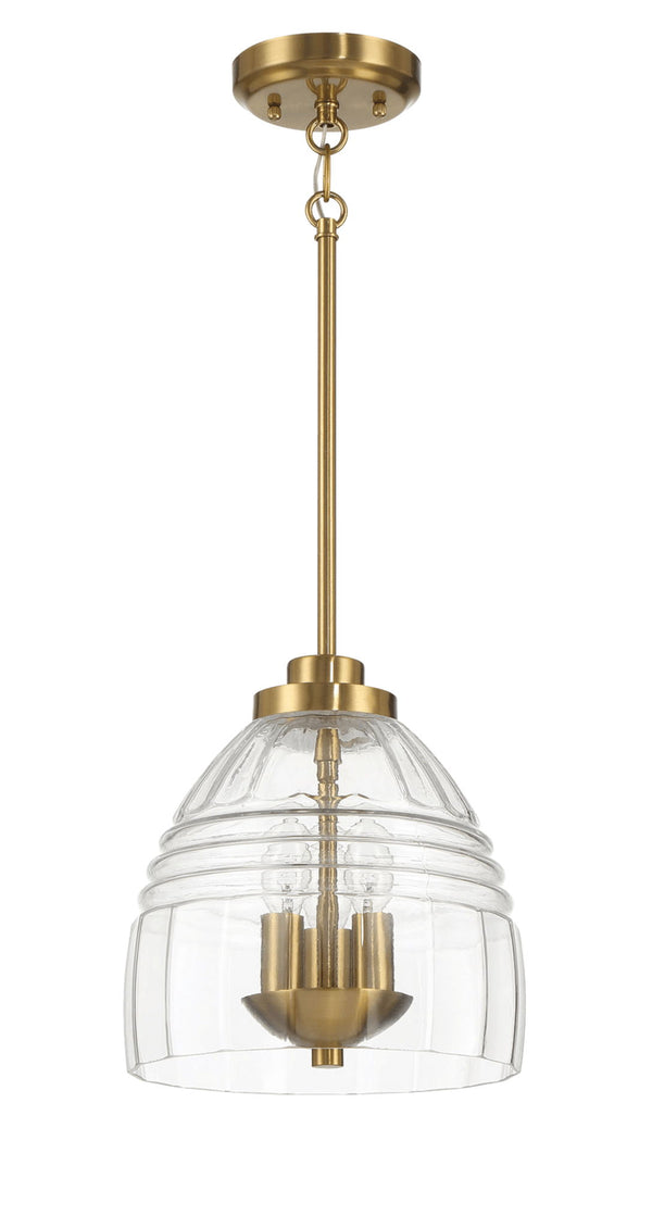 Ember - 3 Candle Lights Chain Pendant - Clear / Gold