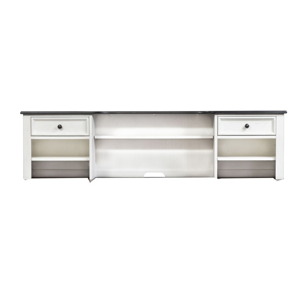 Allyson Park - Hutch - Wirebrushed White / Charcoal